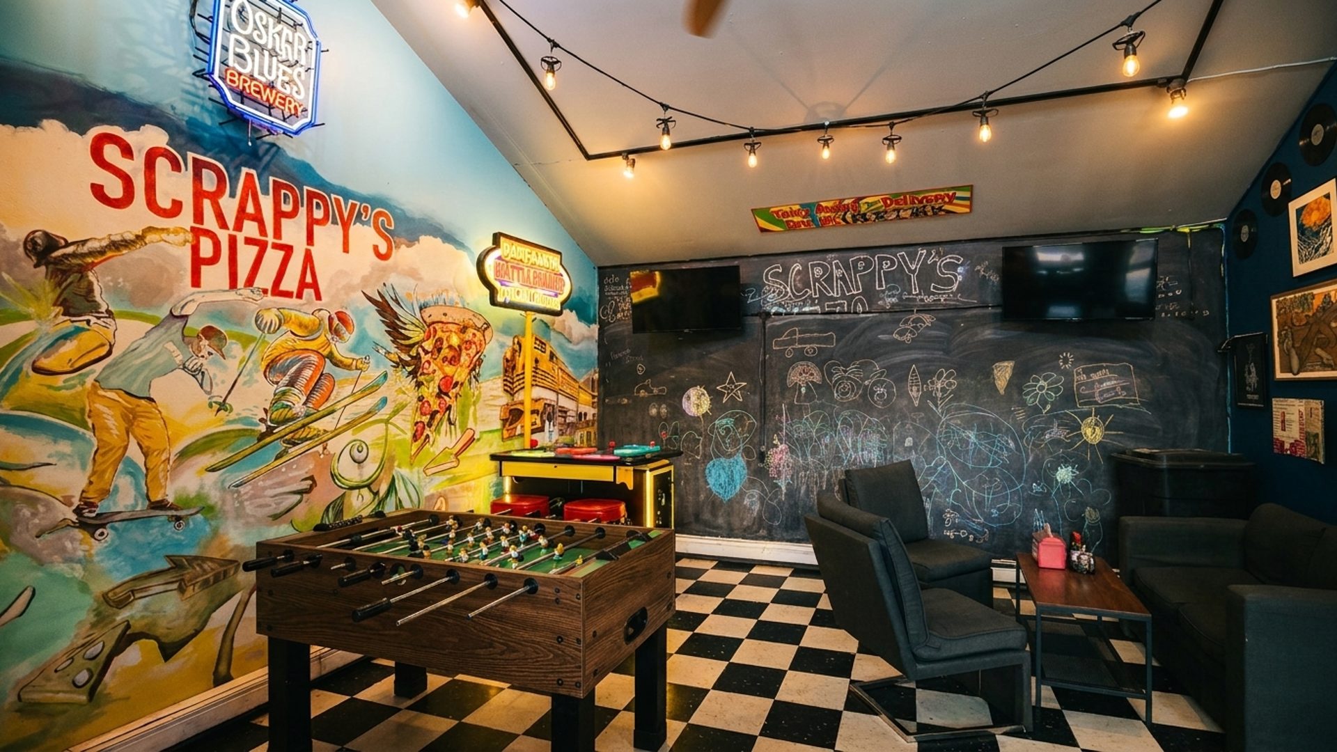 Foosball, Arcade, and Pizza